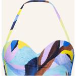 Reduzierte Hellblaue Seafolly Bikini-Tops aus Nylon gepolstert für Damen Größe M 