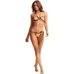 Schwarze Seafolly Palm Springs Bandeau Bikinitops für Damen Größe XS 