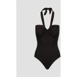 Schwarze Elegante Bandeau Badeanzüge für Damen Größe M 