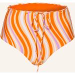 Reduzierte Helllilane Seafolly High Waist Bikinihosen aus Nylon für Damen Größe XS 