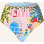 Reduzierte Hellblaue Seafolly High Waist Bikinihosen aus Nylon für Damen Größe XS 