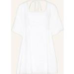 Reduzierte Weiße Kurzärmelige Seafolly Mini Sommerkleider Gesmokte aus Baumwolle für Damen Größe M 