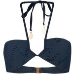 Reduzierte Blaue Seafolly Bandeau Bikinitops ohne Verschluss aus Polyamid für Damen Größe L 