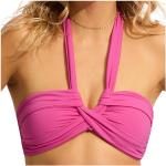 Reduzierte Rosa Seafolly Bandeau Bikinitops aus Polyamid für Damen Größe M 