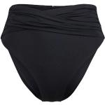 Reduzierte Schwarze Seafolly High Waist Bikinihosen aus Polyamid für Damen Größe M 