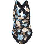 Reduzierte Schwarze Blumenmuster Seafolly Damenbadeanzüge aus Polyamid mit Kreuzträgern Größe L 