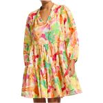 Bunte Tropische Mini Sommerkleider aus Baumwolle für Damen Größe M für den für den Sommer 