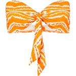 Reduzierte Orange Seafolly Bandeau Bikinitops aus Polyamid mit verstellbaren Trägern für Damen Größe M 