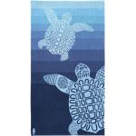 Blaue Motiv Maritime Seahorse Strandlaken mit Schildkrötenmotiv maschinenwaschbar 