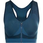 Blaue Atmungsaktive Odlo High Damensportunterwäsche nahtlos für starken Halt 