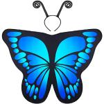Reduzierte Blaue Schmetterlingsflügel aus Chiffon für Damen 