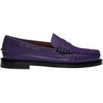 Sebago, Klassische Leder-Pennyloafer Purple, Damen, Größe: 40 EU