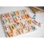 Pinke Sebra Holzpuzzles aus Holz 