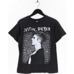 SECONDHAND Kurzarm-Shirt Foto-Print M schwarz Justin Bieber