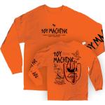 Reduzierte Orange Langärmelige Toy Machine Herrenlongsleeves & Herrenlangarmshirts aus Baumwolle Größe M 