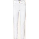 Weiße Seductive Slim Fit Jeans mit Reißverschluss aus Denim für Damen Größe M 