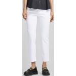 Weiße Seductive Bootcut Jeans mit Reißverschluss aus Denim für Damen Größe M 