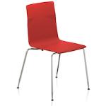 Rote Sedus Meet Chair Designer Stühle stapelbar 
