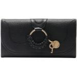 Schwarze Unifarbene Chloé See by Chloé Brieftaschen mit Reißverschluss aus Leder für Damen 