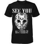 See You on Friday T-Shirt Jason Horror Vintage Fun Freddy Killer Halloween