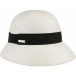 Reduzierte Weiße SEEBERGER Panamahüte aus Stroh für Damen Einheitsgröße für den für den Sommer 