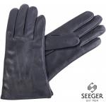 Marineblaue Elegante Gefütterte Handschuhe aus Leder für Herren Größe 8.5 für den für den Winter 
