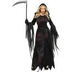 Schwarze Horror-Shop Sensenmann-Kostüme für Damen Größe L 