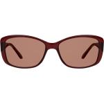Dunkelrote Seen Clothing Rechteckige Rechteckige Sonnenbrillen aus Kunststoff für Damen 