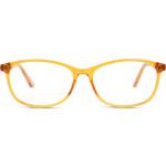 Orange Rechteckige Vollrand Brillen aus Kunststoff für Herren 
