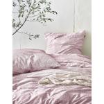 Rosa bügelfreie Bettwäsche aus Baumwolle trocknergeeignet 135x200 