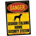 Segugio Italiano Schild Danger Security System Türschild Hundeschild Warnschild Hund Jagd