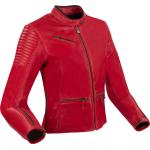 Reduzierte Rote Übergangsjacken aus Leder für Damen Größe M 