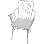 Weiße Shabby Chic Gartenstühle Schmiedeeisen lackiert aus Polyrattan Breite 50-100cm, Höhe 50-100cm, Tiefe 50-100cm 
