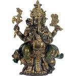 Bunte Asiatische 20 cm Ganesha Figuren aus Kunststein 
