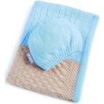 Blaue Motiv Sei Design Bio Patchwork Babydecken aus Baumwolle 70x90 