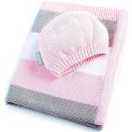 Rosa Gestreifte Sei Design Bio Babydecken aus Baumwolle trocknergeeignet 70x90 