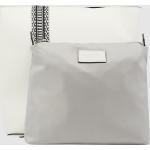 Weiße Seidenfelt Hobo Bags mit Riemchen aus Kunstleder für Damen 