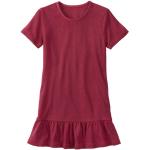Bordeauxrote Waschbär Nachhaltige Jerseykleider für Kinder mit Volants aus Jersey Größe 122 für den für den Sommer 