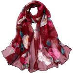 Bordeauxrote Elegante Schlauchschals & Loop-Schals aus Seide für Damen Einheitsgröße für den für den Sommer 