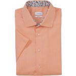 Orange Kurzärmelige Seidensticker Nachhaltige Kentkragen Hemden mit Kent-Kragen für Herren 