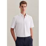 Reduzierte Weiße Elegante Kurzärmelige Seidensticker Nachhaltige Kentkragen Hemden mit Kent-Kragen aus Baumwolle für Herren Übergrößen 