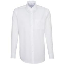 seidensticker Businesshemd "Regular", Regular Extra langer Arm Kentkragen Uni weiß Herren Oberhemden Hemden