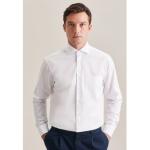 Reduzierte Weiße Business Langärmelige Seidensticker Nachhaltige Kentkragen Hemden mit Kent-Kragen aus Baumwolle für Herren 