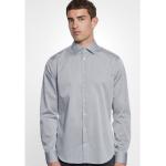 Graue Langärmelige Unifarbene Business Seidensticker Hemden mit Kent-Kragen aus Baumwolle für Herren 