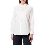 Reduzierte Weiße Elegante Langärmelige Seidensticker Nachhaltige Tunika-Blusen aus Baumwolle für Damen Größe M für den für den Sommer 