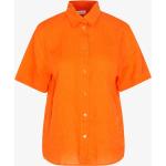Orange Unifarbene Seidensticker Hemdblusen aus Leinen für Damen Größe XS 