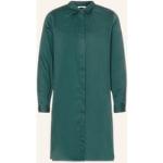 Reduzierte Dunkelgrüne Langärmelige Seidensticker Nachhaltige Winterkleider aus Baumwollmischung für Damen Größe M 