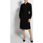 Reduzierte Schwarze Unifarbene Seidensticker Nachhaltige Herbstkleider aus Polyester für Damen Größe S 