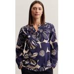 Reduzierte Blaue Seidensticker schwarze Rose Nachhaltige Tunika-Blusen aus Baumwolle für Damen Größe XS 