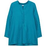Reduzierte Blaue Seidensticker Nachhaltige Stehkragen Tunika-Blusen aus Leinen für Damen Größe XS 